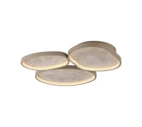 Just Light Deckenleuchte Moonbraker 3-flammig L 65 cm Beige