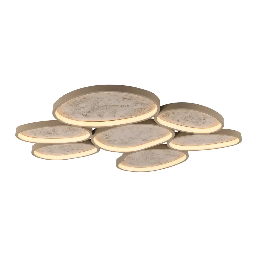 Just Light Deckenleuchte Moonbraker 7-flammig L 90 cm beige