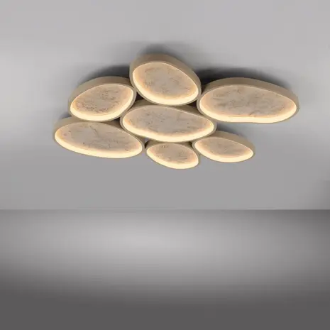Just Light Deckenleuchte Moonbraker 7-flammig L 90 cm beige