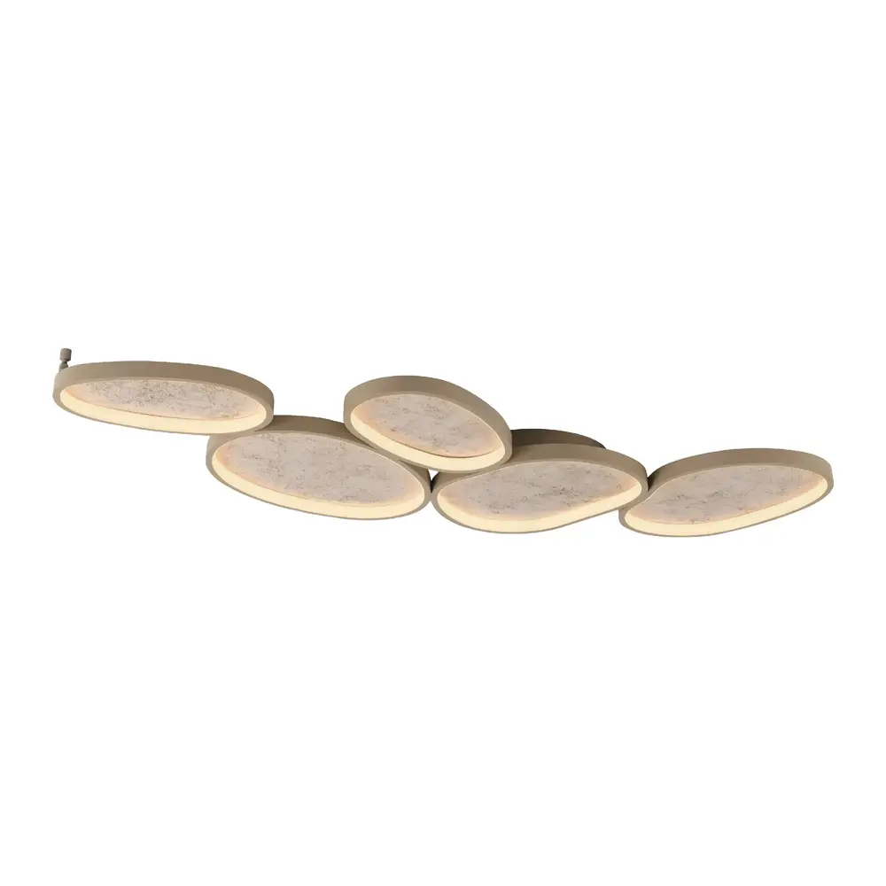 Just Light Deckenleuchte Moonbraker 5-flammig L 120 cm beige