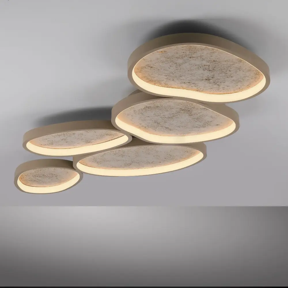 Just Light Deckenleuchte Moonbraker 5-flammig L 120 cm beige