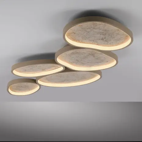 Just Light Deckenleuchte Moonbraker 5-flammig L 120 cm beige