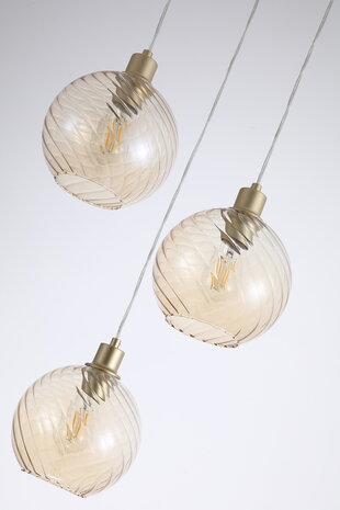 Searchlight Pendelleuchte Radiance 3-flammig Ø 46 cm Mattgold Searchlight Pendelleuchte Radiance 3-flammig Ø 46 cm Mattgold