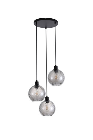 Searchlight Pendelleuchte Radiance 3-flammig Ø 46 cm schwarz Searchlight Pendelleuchte Radiance 3-flammig Ø 46 cm schwarz