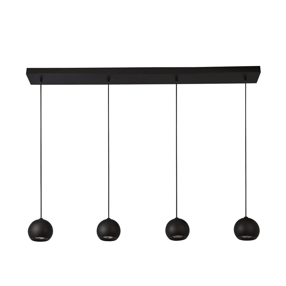 Searchlight Hängelampe Eindhoven 4-flammig L 125 cm schwarz Searchlight Hängelampe Eindhoven 4-flammig L 125 cm schwarz