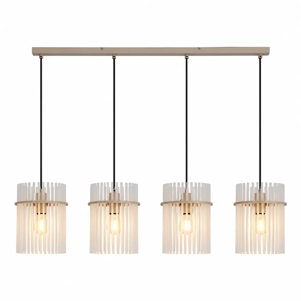 Searchlight Hängeleuchte Swizzle 4-flammig L 111 cm Beige Searchlight Hängeleuchte Swizzle 4-flammig L 111 cm Beige