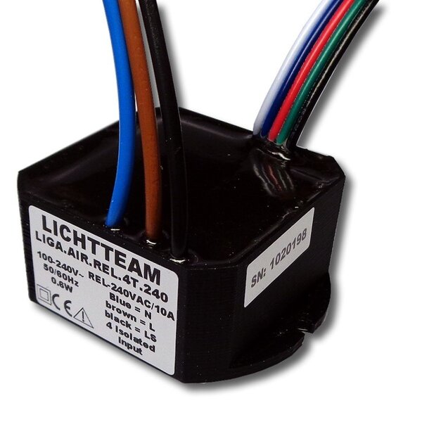 Lichtteam AG REL.4T.240 / REL.1T.240 Mini schakelmodule voor 100-240VAC