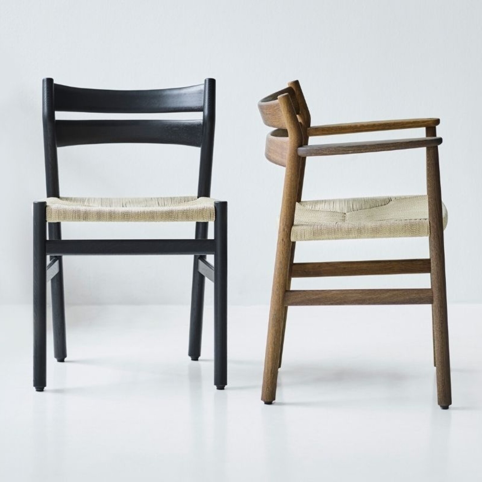 Bernstorffsminde BM1 chair - zwart - naturel papercord