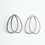 Fleur Fatale Temple Medium earstuds - inspired by Hilma Af Klint - zilver