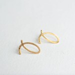 Fleur Fatale Sign - small earstuds - inspired by Hilma Af Klint - goud