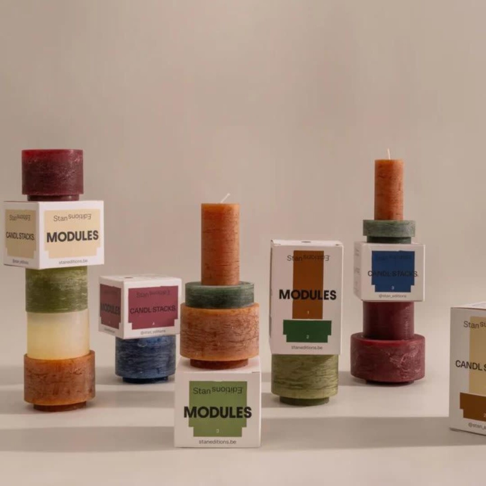 Candle stack module 4 - donkergroen