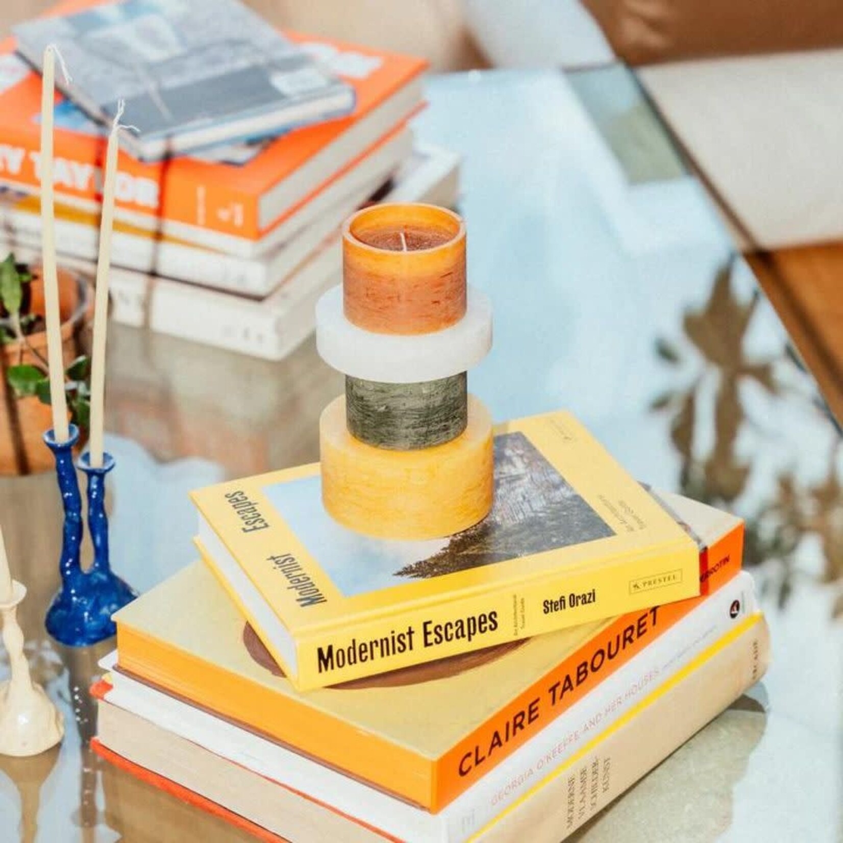 Candle stack 04 - geel & groen