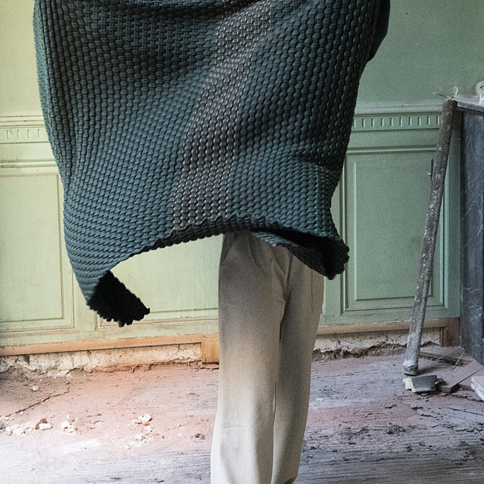 La Femme Garniture Plaid Candy Donkergroen