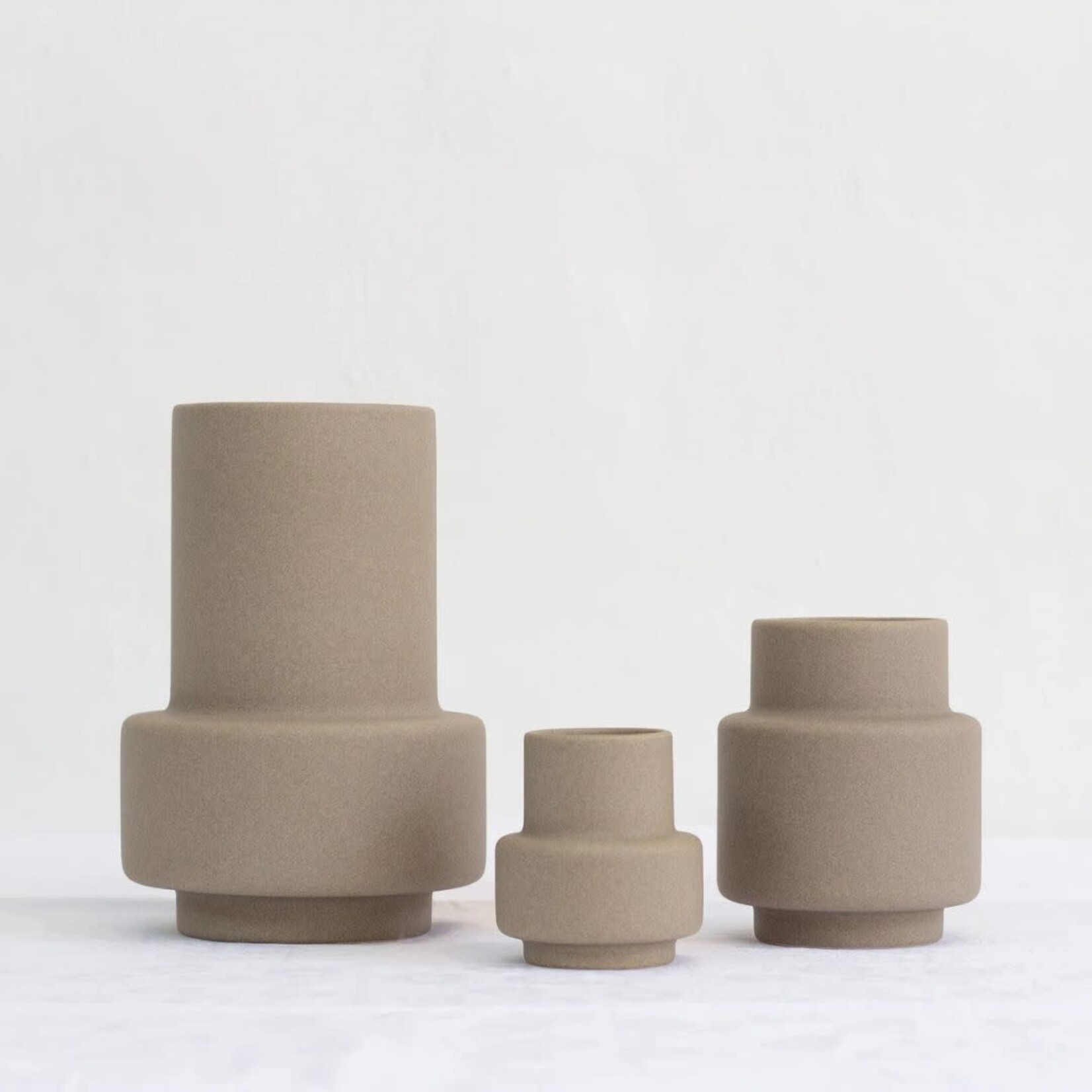 Ro Collection Hurricane / windlicht ceramic Lichtgrijs Small