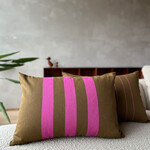 Kussen 50 x 70 cm - Bruin/roze