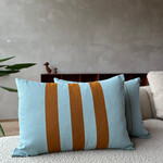 Kussen 50 x 70 cm - Lichtblauw/bruin