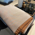 La Femme Garniture Plaid Doppio Hazelnut