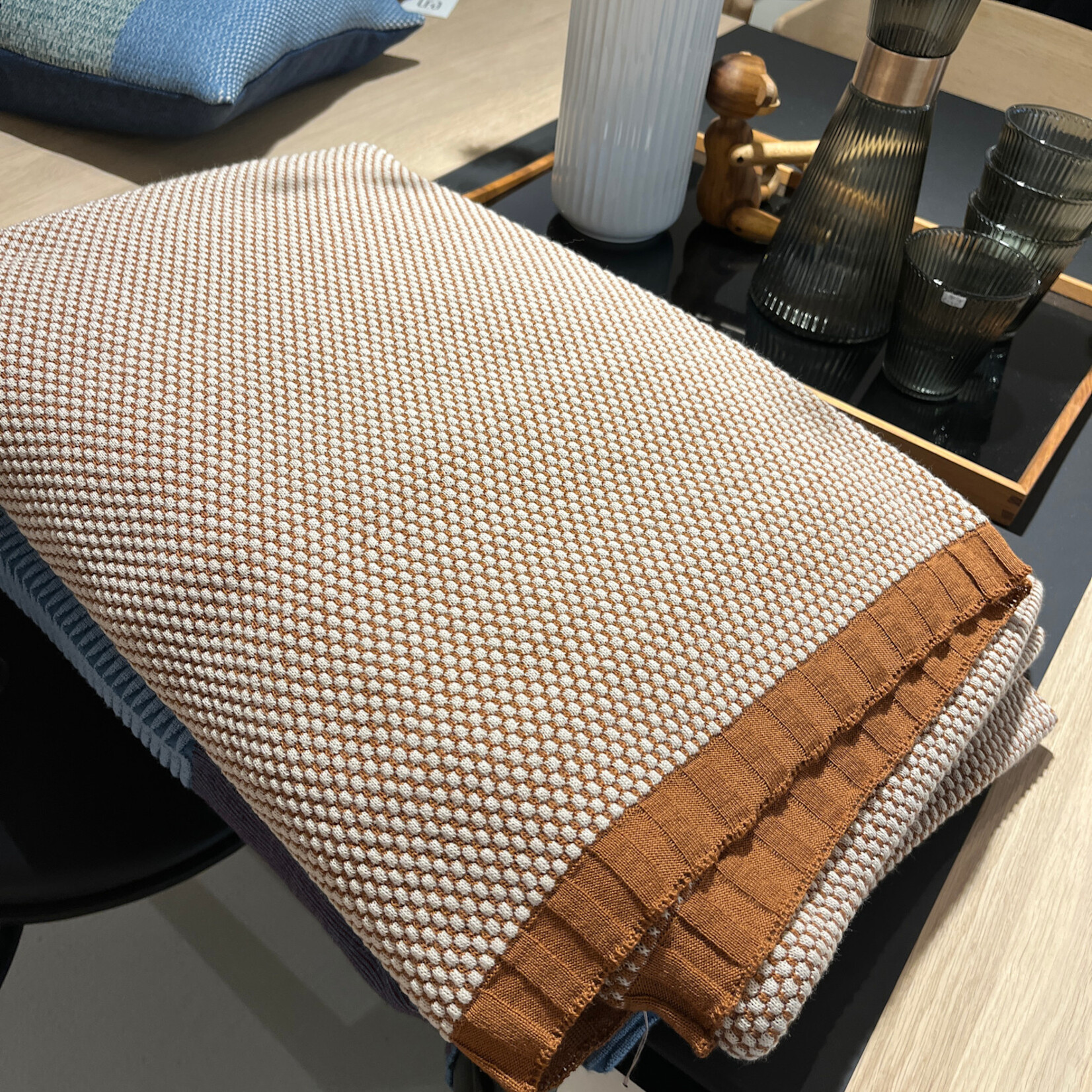 La Femme Garniture Plaid Doppio Hazelnut