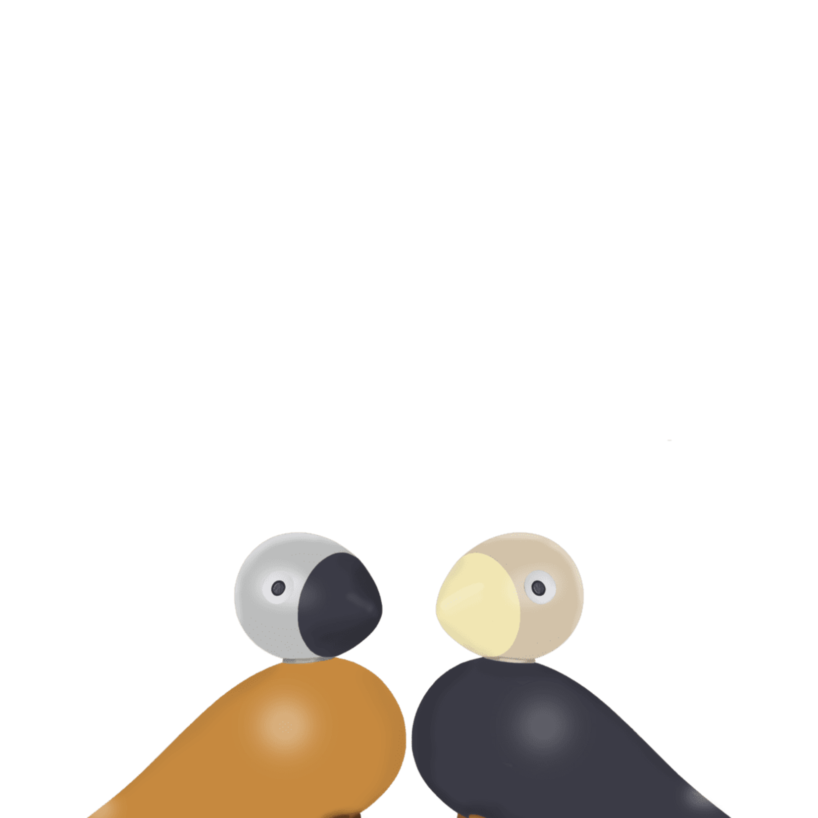 Kay Bojesen Kay Bojesen - lovebirds zwart/oker