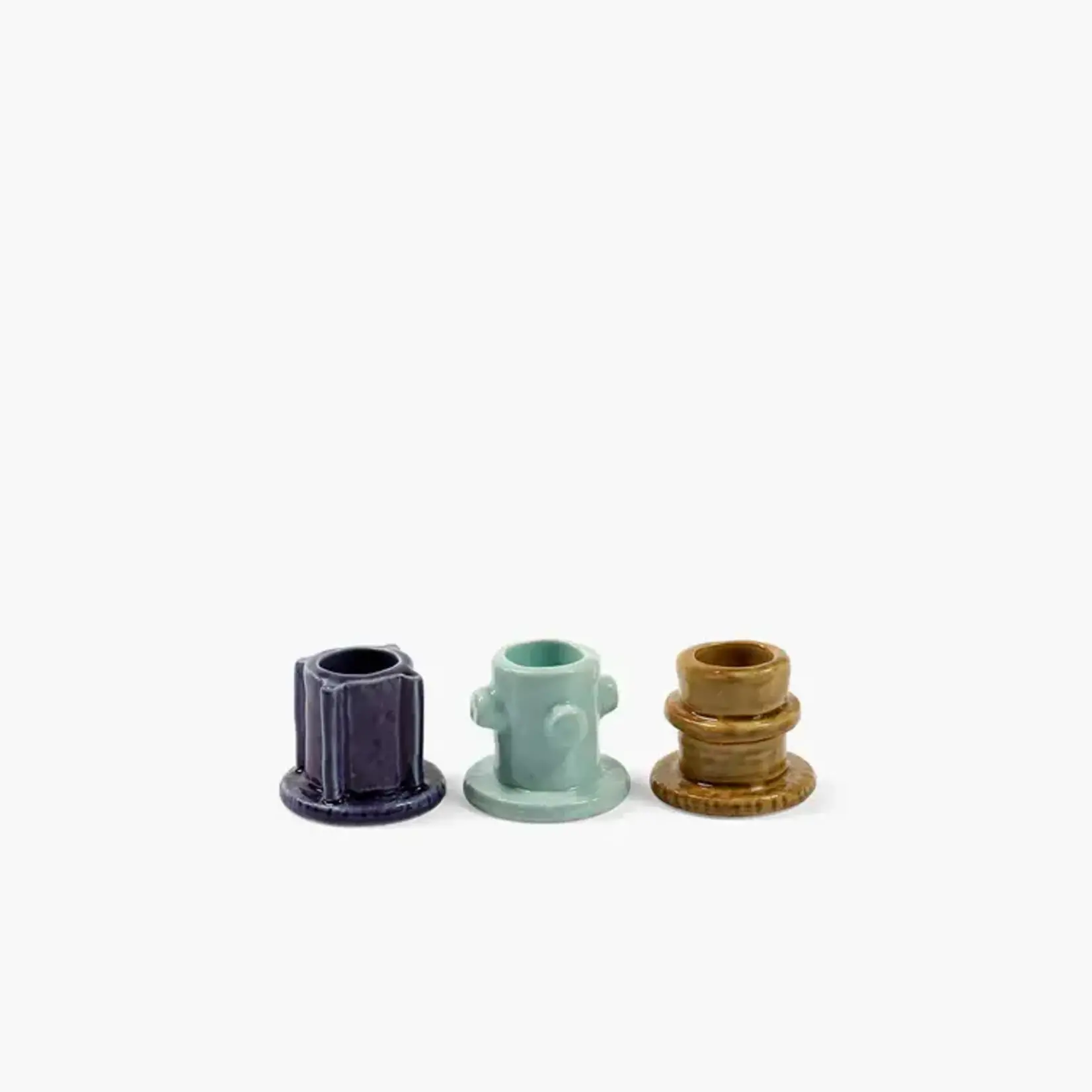 Kandelaar 01 – geglazuurd Molly - set 3 stuks
