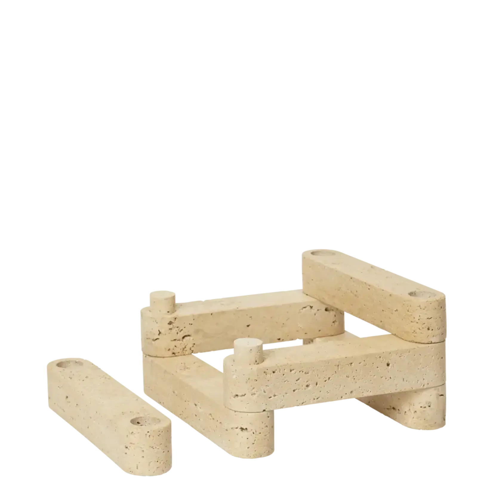 Ferm Living Travertin Candle holder - set van 6