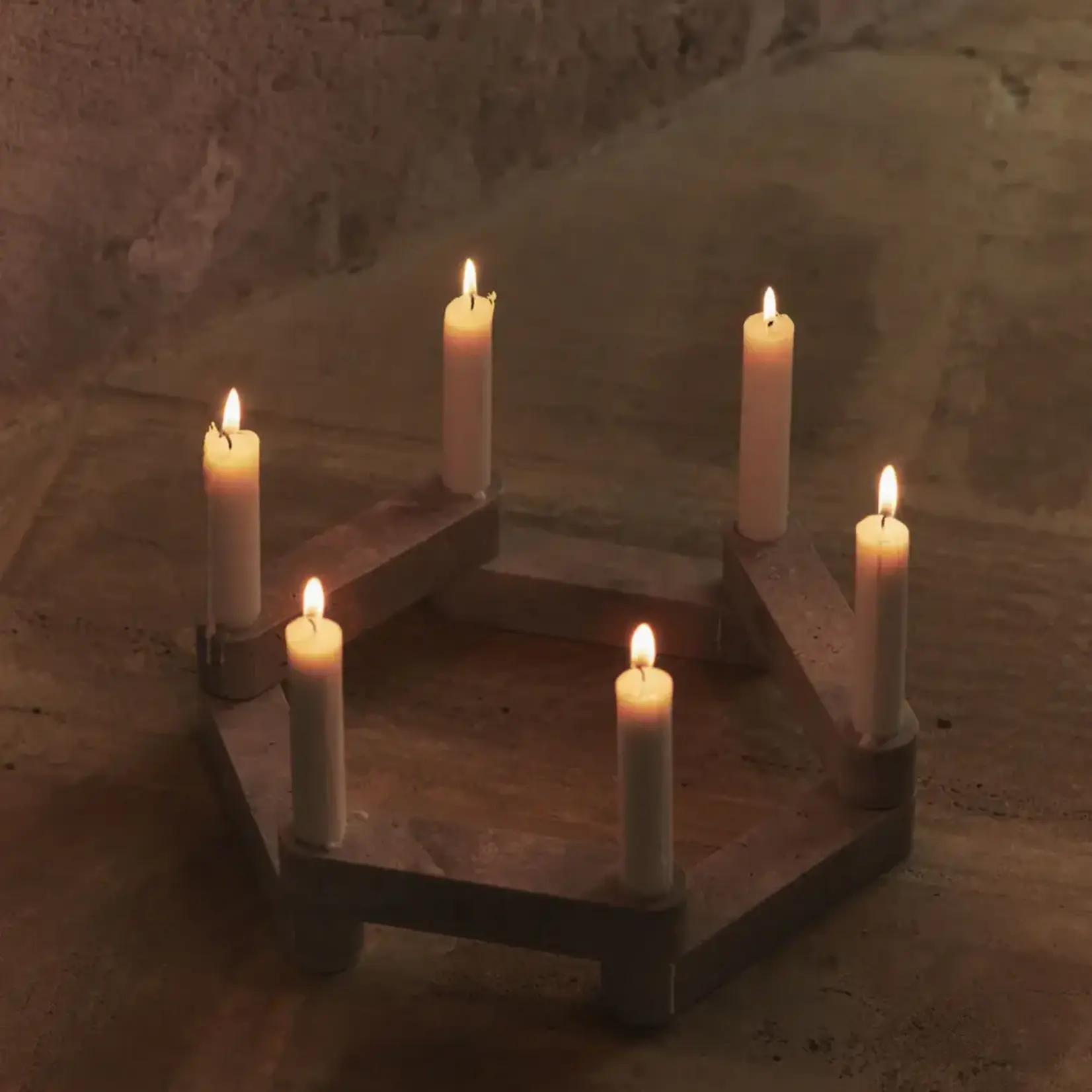 Ferm Living Travertin Candle holder - set van 6