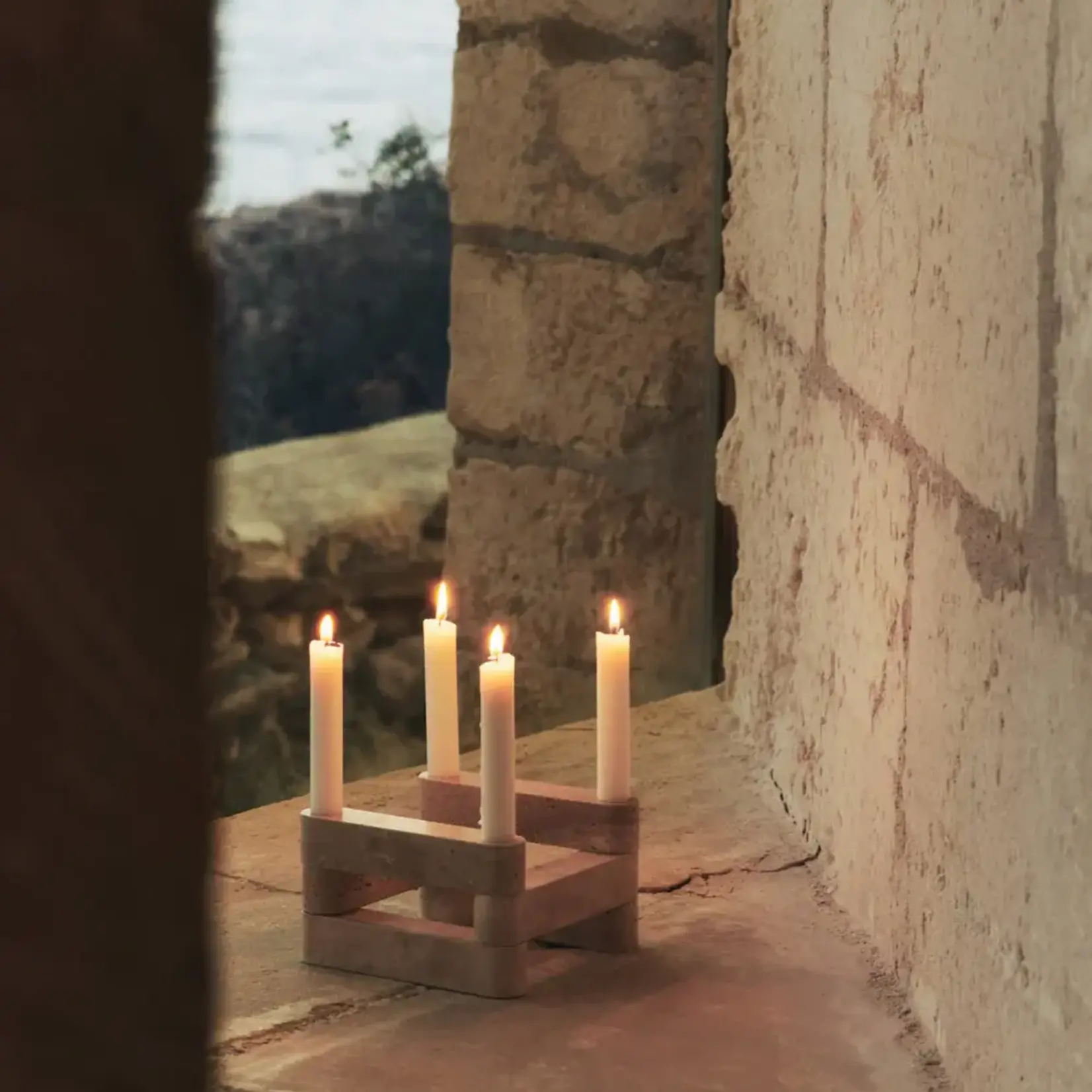 Ferm Living Travertin Candle holder - set van 6