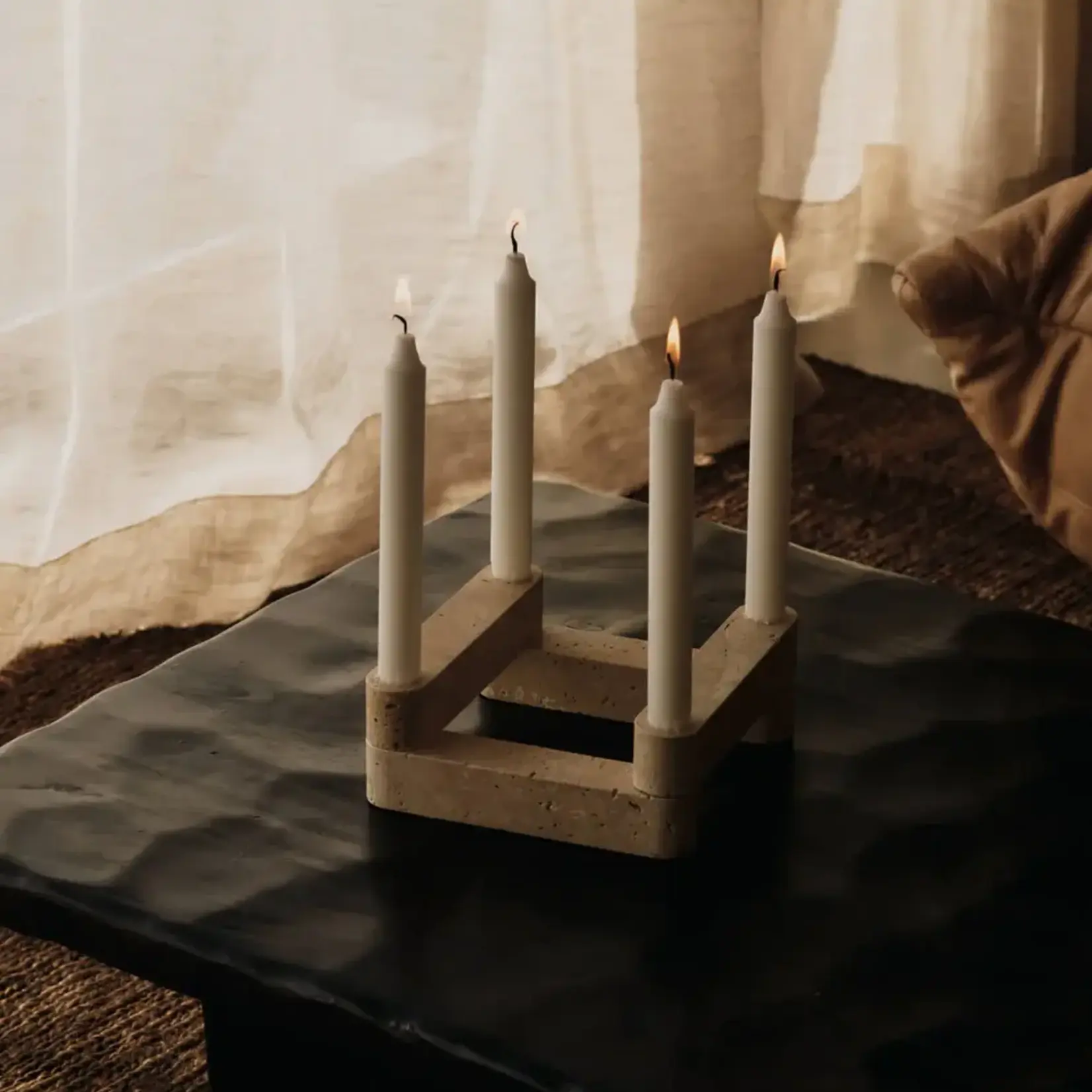 Ferm Living Travertin Candle holder - set van 6