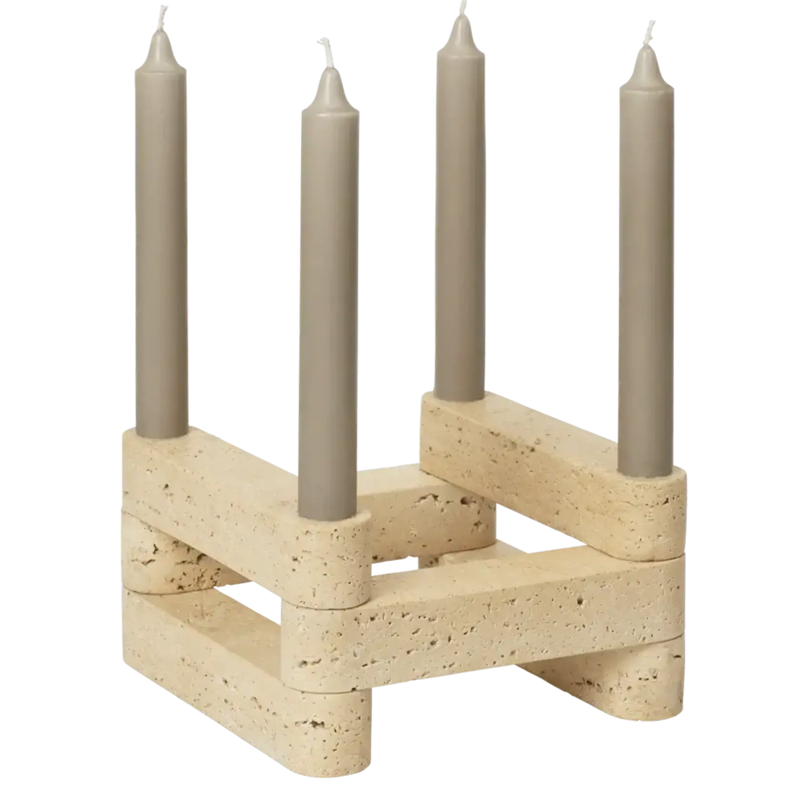 Ferm Living Travertin Candle holder - set van 6