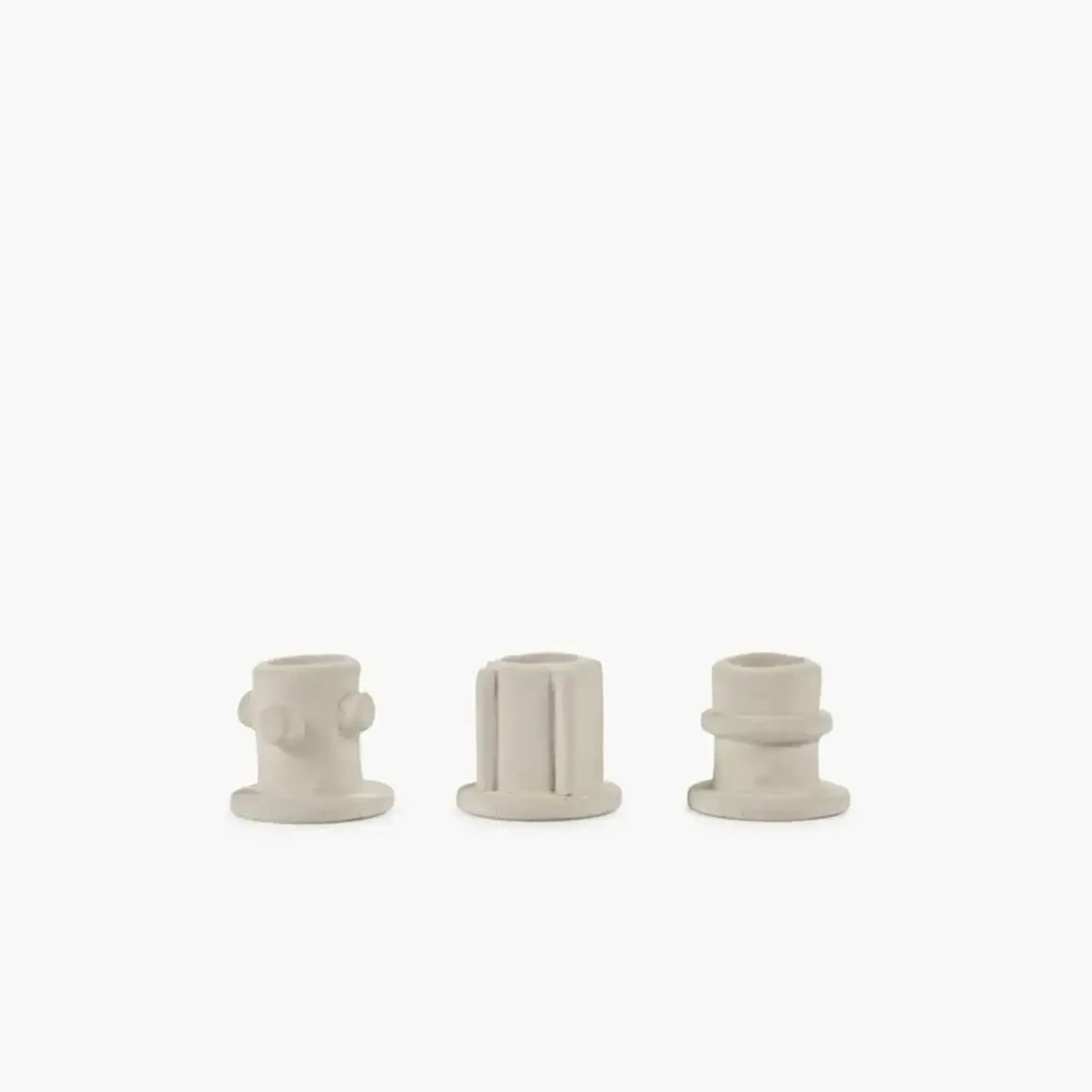 Kandelaar 01 – beige Molly - set 3 stuks