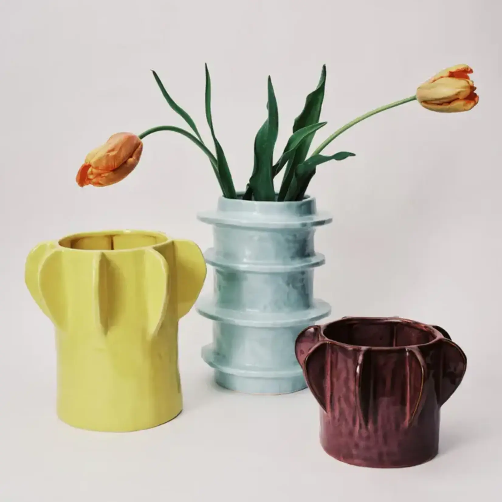 Bloempot aubergine molly - H 15 CM