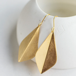 Fleur Fatale Frida - Big scarabee folded earhooks - goud