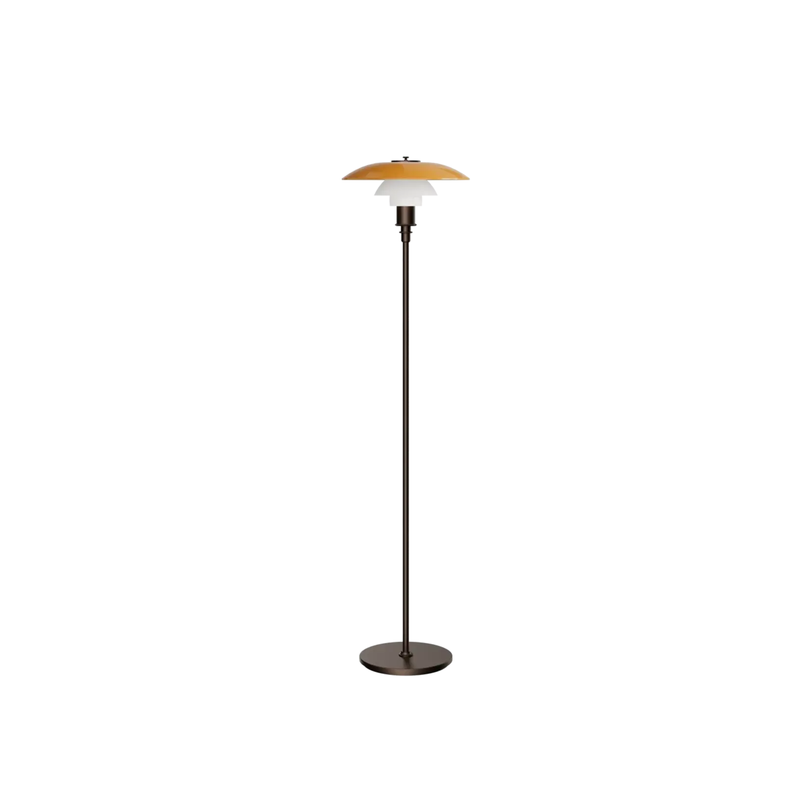 Louis Poulsen PH 3½-2½ Vloerlamp - H: 45 cm - amber / opaal wit - centenary edition