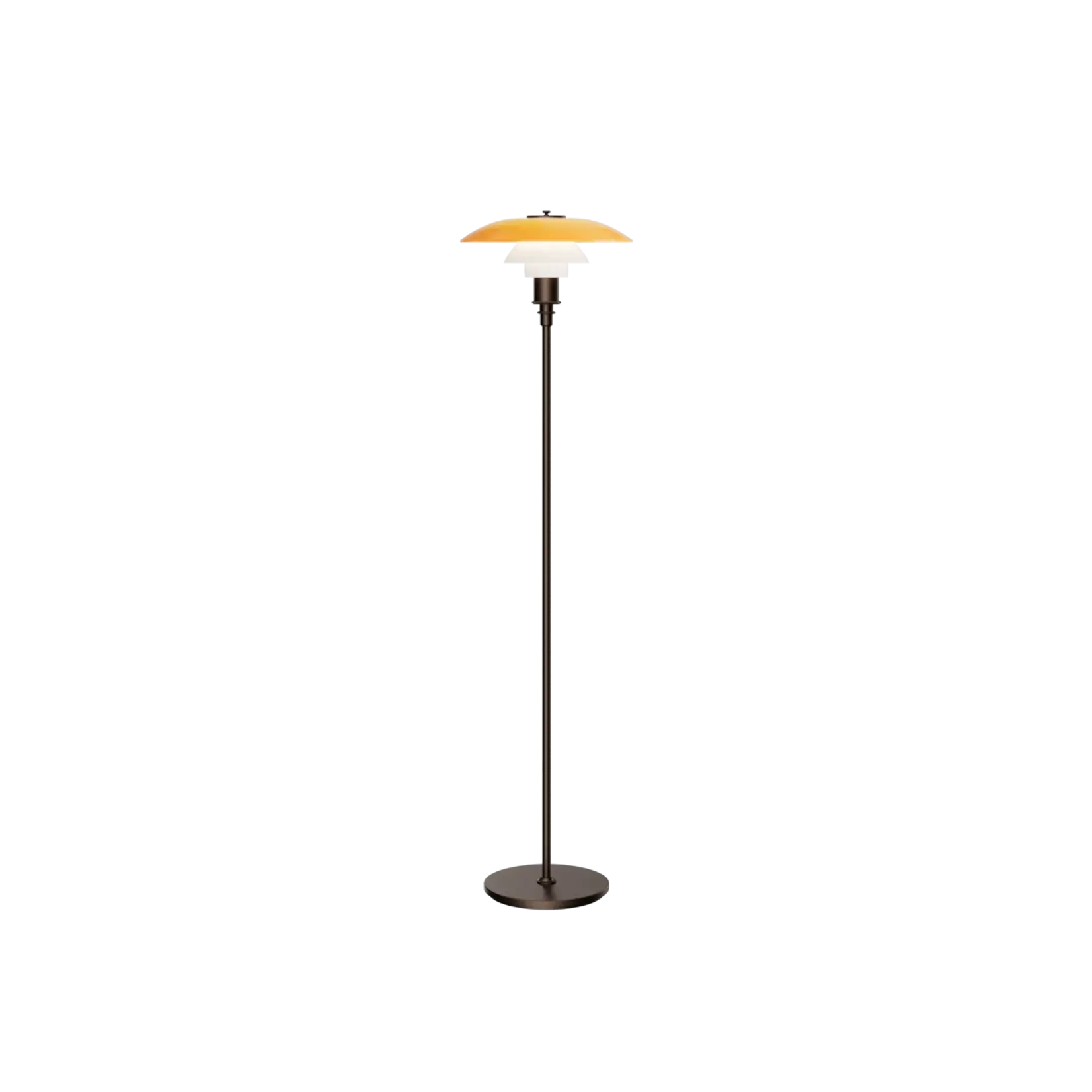 Louis Poulsen PH 3½-2½ Vloerlamp - H: 45 cm - amber / opaal wit - centenary edition