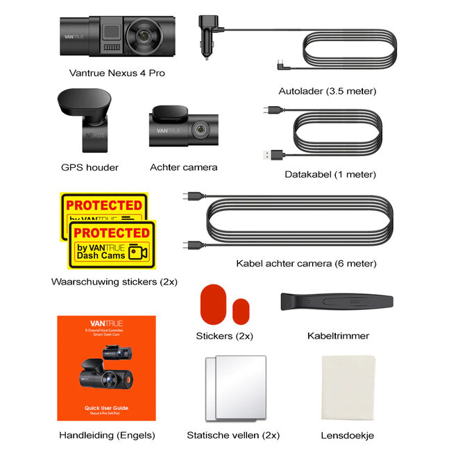Vantrue N4 Pro Triple 3CH 4K Wifi GPS