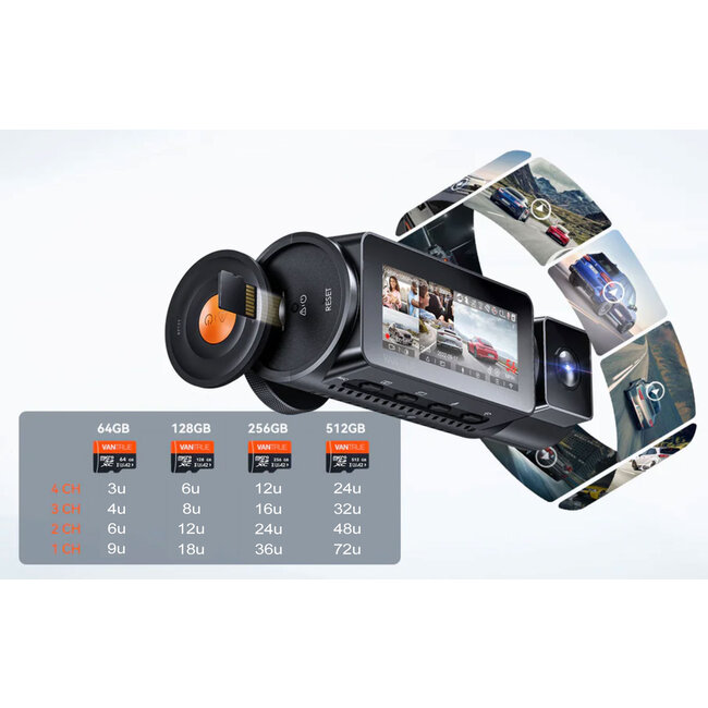 Vantrue N5 2K QuadHD 4CH Wifi GPS