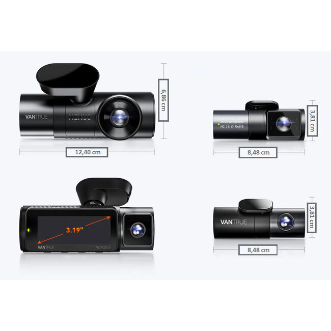 Vantrue N5 2K QuadHD 4CH Wifi GPS