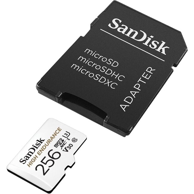 Sandisk 256gb High Endurance U3 V30 microSD kaart
