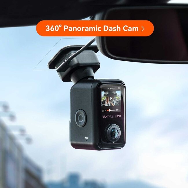Vantrue E360 Plus Cloud 5K 3CH Wifi GPS 360 graden dashcam