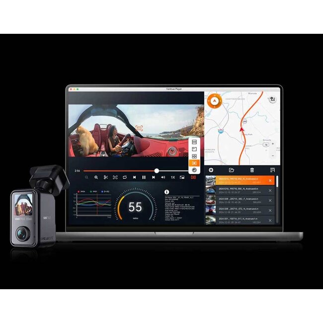 Vantrue E360 Cloud 5K 2CH Wifi GPS 360 graden dashcam