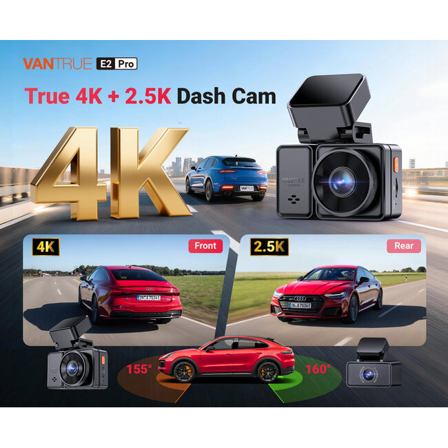 Vantrue E2 Pro Cloud 4K Wifi GPS dashcam