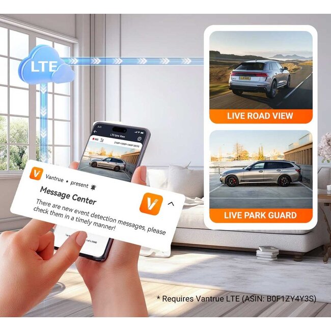 Vantrue N5S Cloud 2K 4CH Wifi GPS 360 graden dashcam