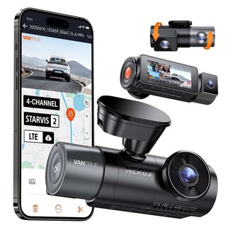 Vantrue Vantrue N5S Cloud 2K 4CH Wifi GPS 360 graden dashcam