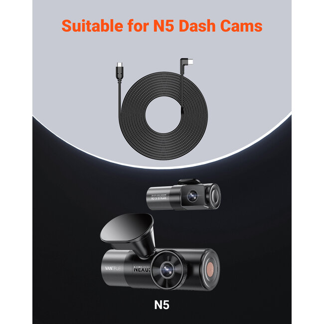 Vantrue N5 / N5S 9 meter kabel voor achtercamera