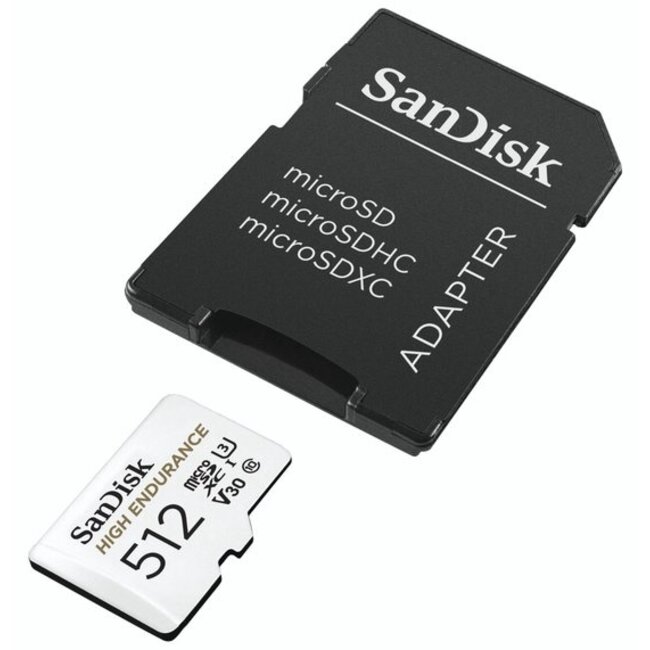 Sandisk 512gb High Endurance U3 V30 microSD kaart