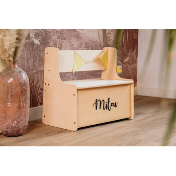 Opbergbankje met naam