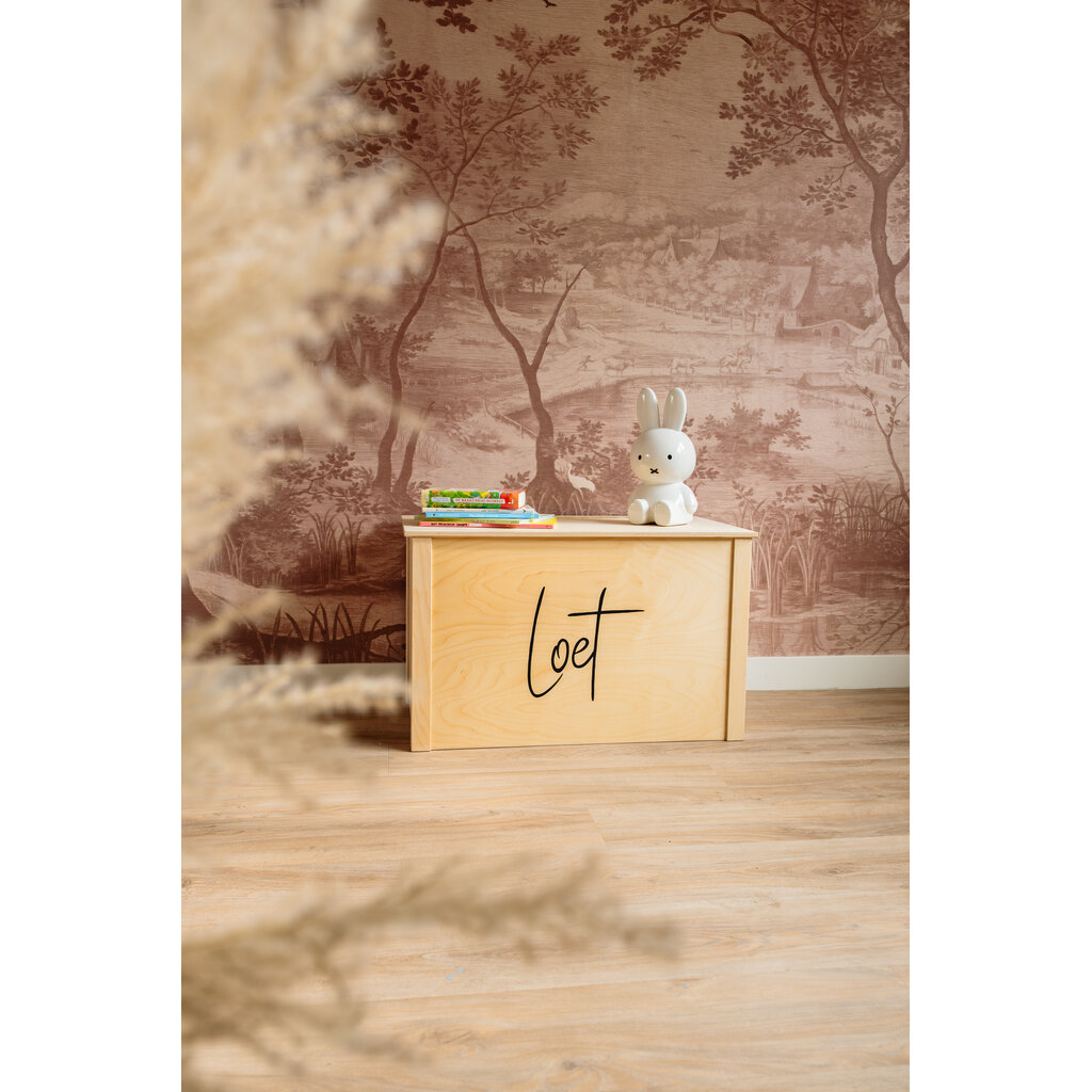 Houten speelgoedkist modern