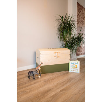 Houten speelgoedkist met naam