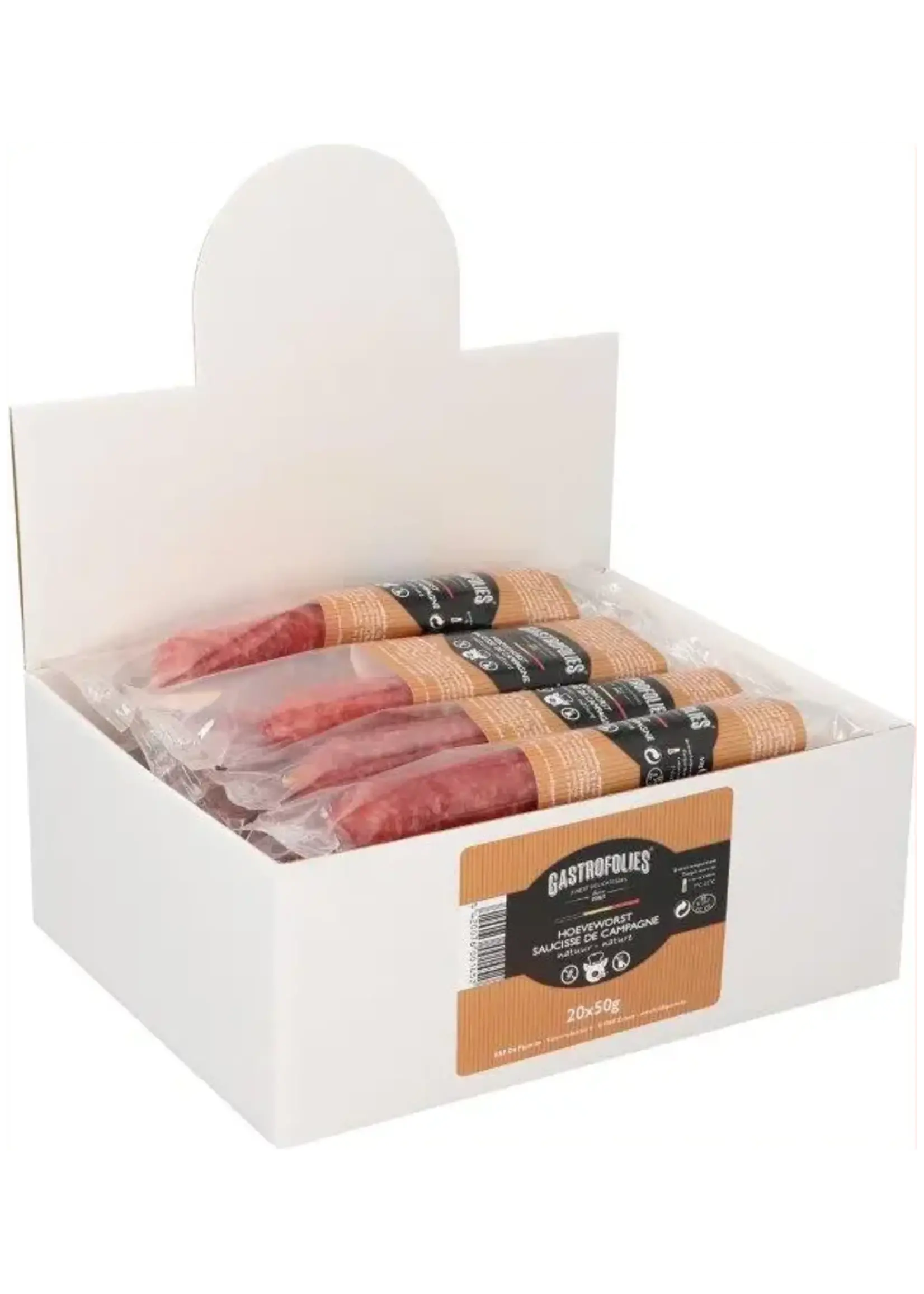 Gastrofolies Hoeveworst Natuur 50g Gluten Free
