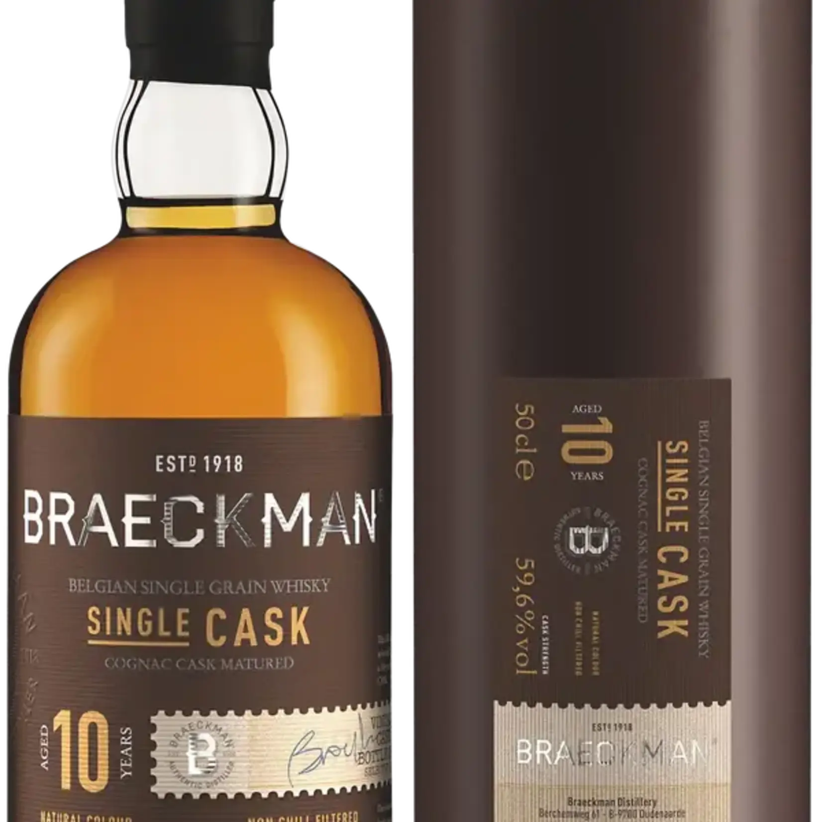 Braeckman Single Grain 10Y Cognac Cask - Vintage 2010 59,6% 50cl